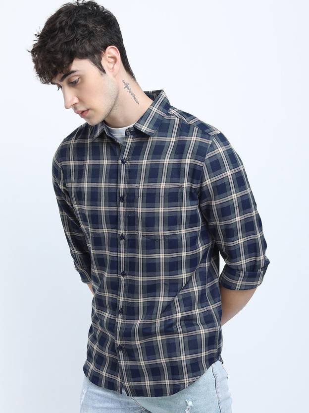 [Sizes M] KETCH Men Regular Fit Checkered Casual Shirt