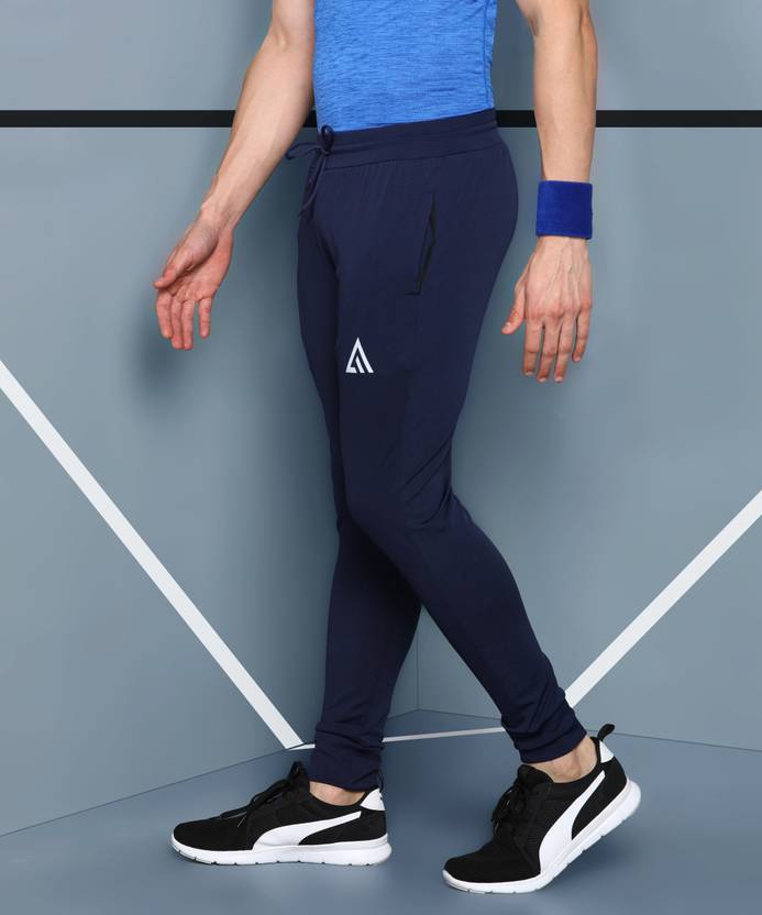 [Size L] Adrenex Men Solid Blue Track Pants