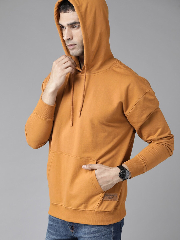 Sleeve Solid Men Sweatshirt 