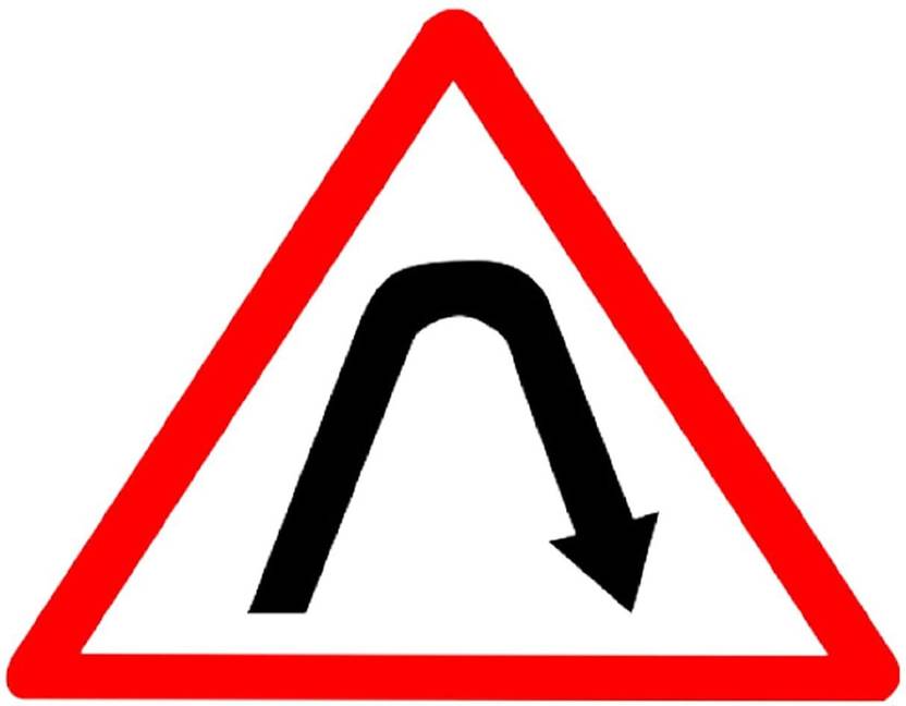 Ladwa Right Hair Pin Bend Cautionary Retro Reflective Road Signage ladwa-right-hair-pin-bend-cautionary-retro-reflective-road-signage
