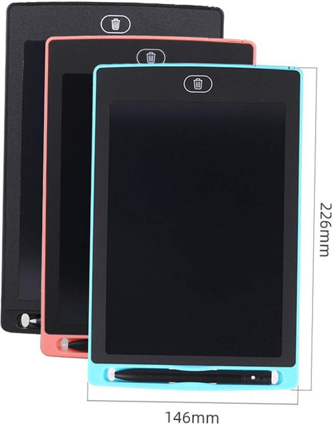Qozent Writing Slate- LCD 8.5 inch erasable drawing tablet for kids W/48/aQa(Multicolor)
