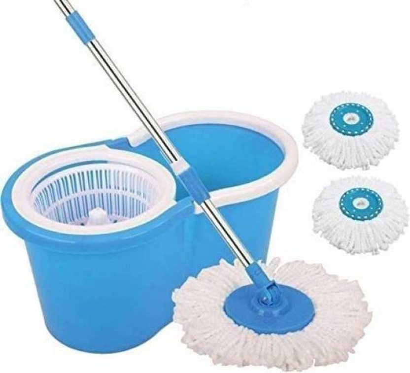 AREEN KUKKI MOP SET BUCKET WITH 2 REFILLS Mop Set(Blue)