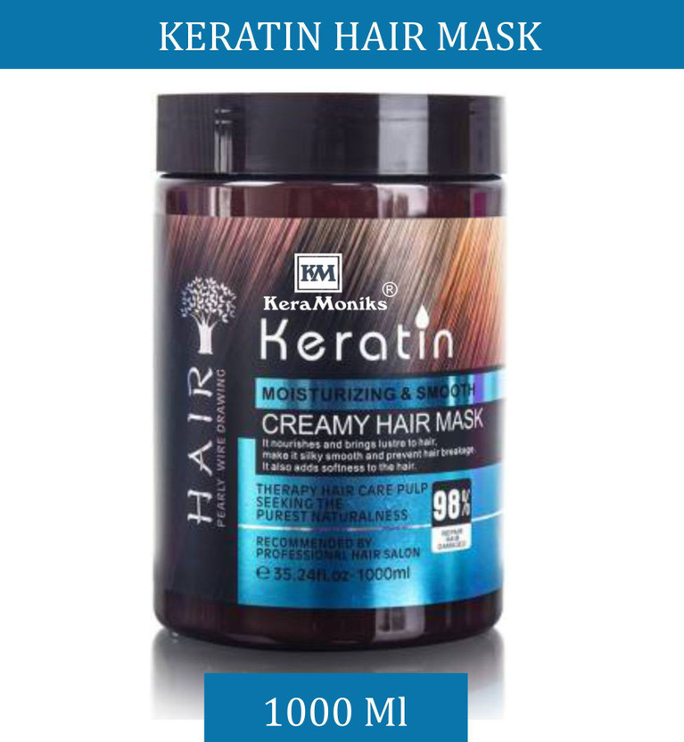 Keramoniks Keratin Hair Smoothing Hair SPA Nourishing Cream for Dry & Damaged Hair(1000 ml)