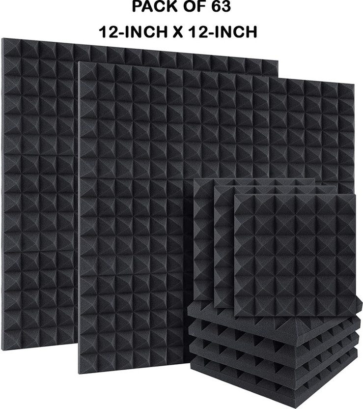 Ara Enterprise Foam Pyramid Wall(63 Panels Black)
