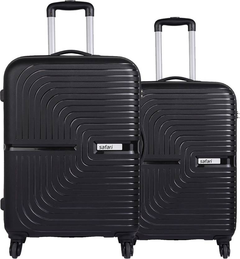 SAFARI Hard Body Set of 2 Luggage – ECLIPSE 4W – Black