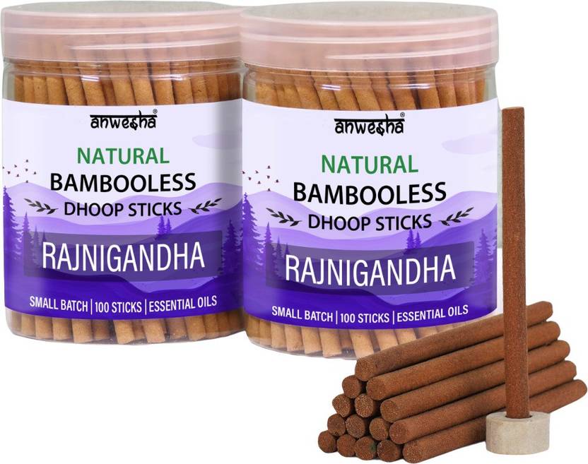 Anwesha Rajnigandha Bamboo less Dhoop Sticks Jar 220 Scented Incense
