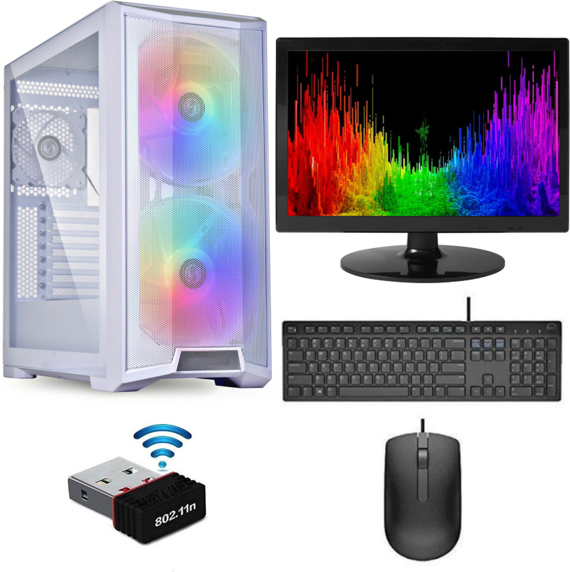 Wintech GAMING 3470 Core i5 (8 GB DDR3/500 GB/128 GB SSD/Windows 10 Pro/2 GB/16 Inch Screen/ULTRA) with MS Office(White, Black)