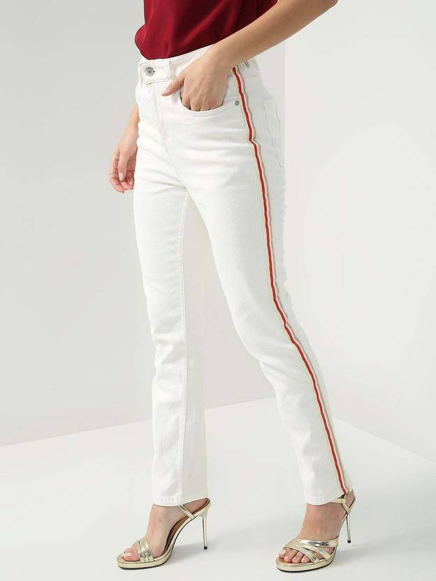 Koovs Boyfriend Women White Jeans - Buy Koovs Boyfriend Women ...