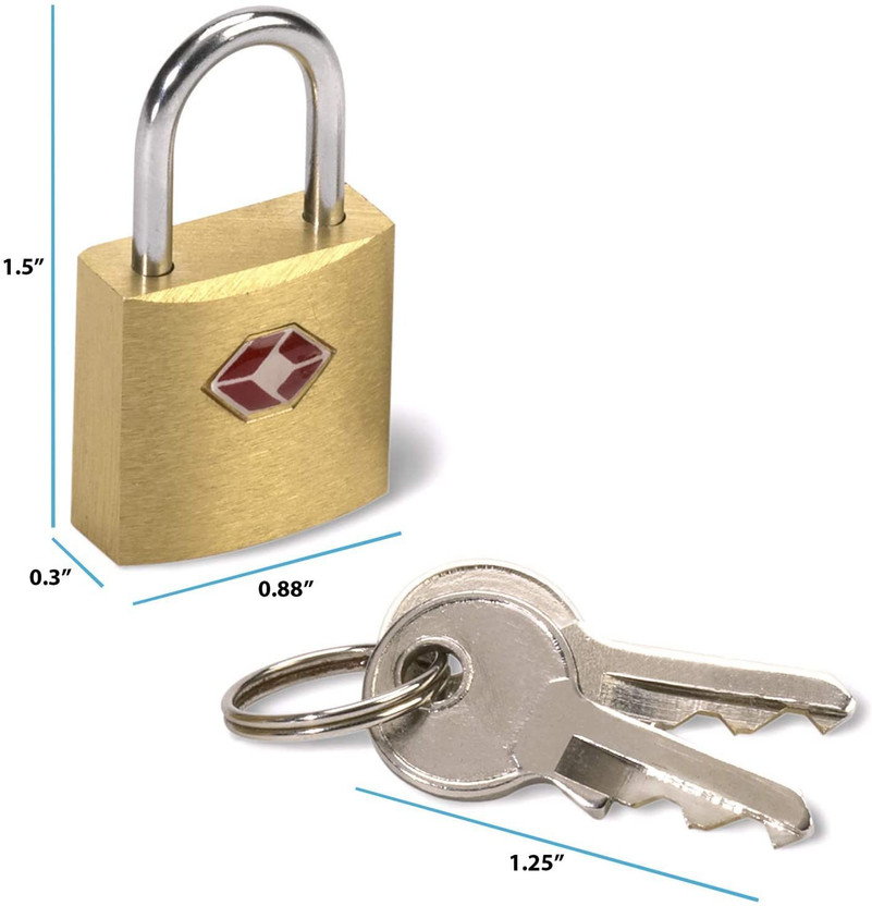 uptodatetools uptodatetools TSA Lock Padlock Luggage, Suitcase, , Laptop Bag for Airport, Hotel, 2 Keys Safety Lock(Gold) - Flipkart Deal
