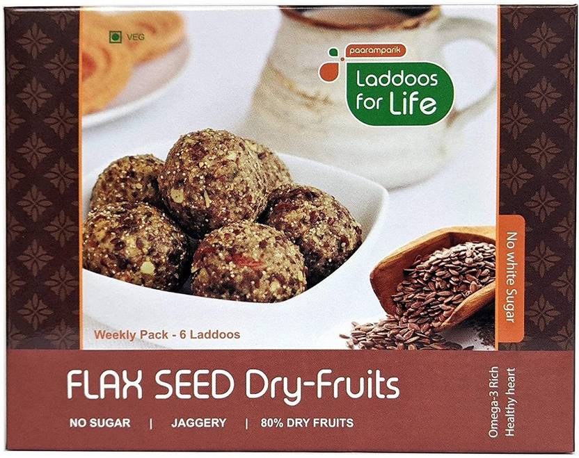 Paaramparik Laddoos Flax Seed DryFruits Laddoos, Jaggery and Ghee, No