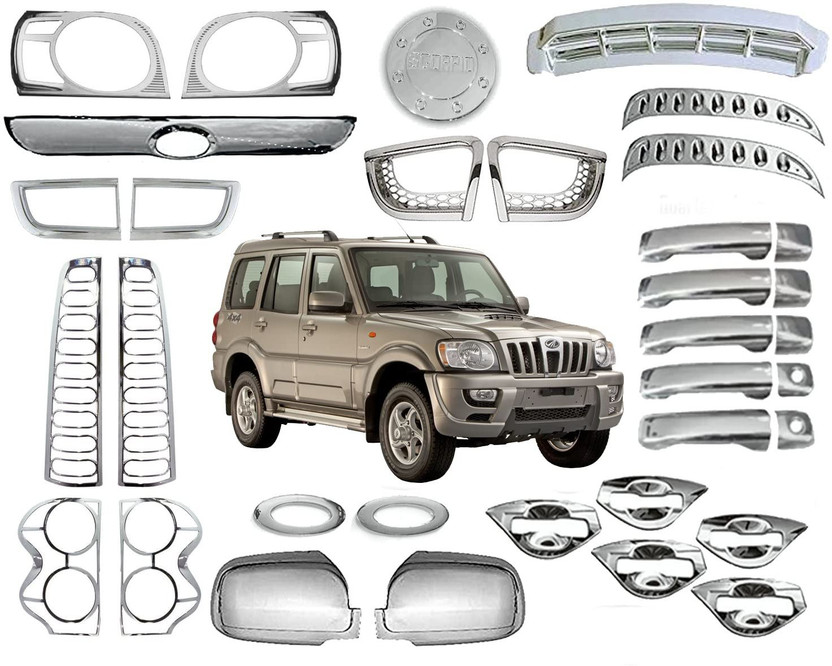 Autxin SCORPIO-2013-PC13 Chrome MAHINDRA Scorpio Side Garnish