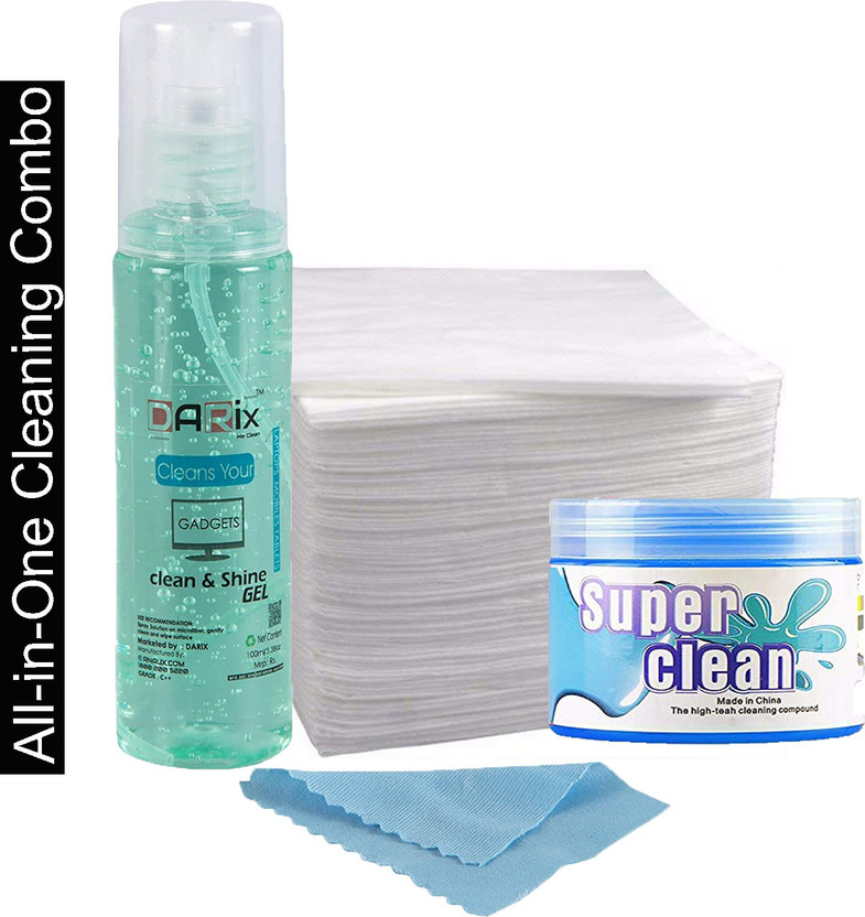 Piru All-in-One Cleaning Kit Cleaning Spray Gel,50 Cleansing Wipes,Super Clean Cleaning Wipe, Duster, Cleaning Cloth