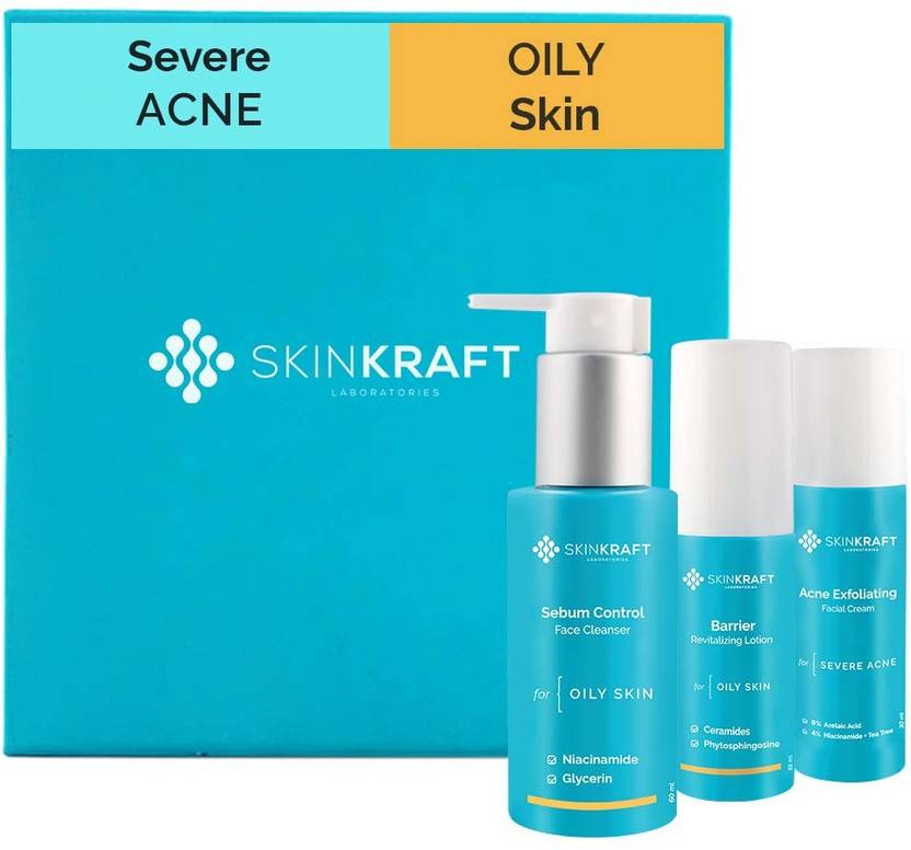 Skinkraft Severe Acne kit For Oily Skin Price in India Buy Skinkraft