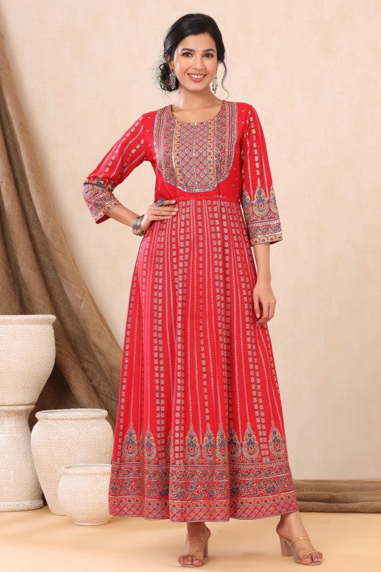 red ethnic dresses