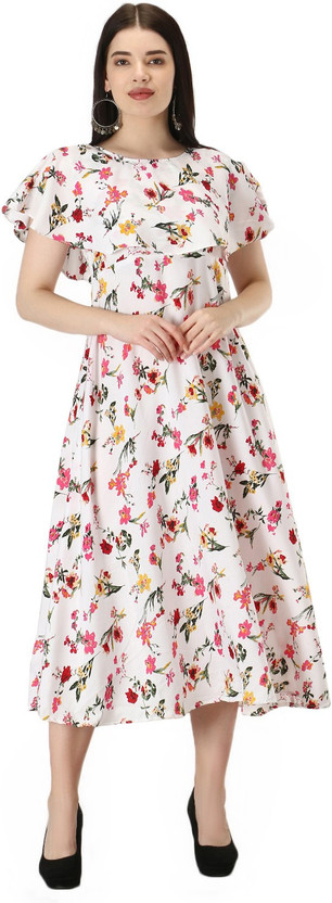 Zanies Women A-line White Dress - Buy 