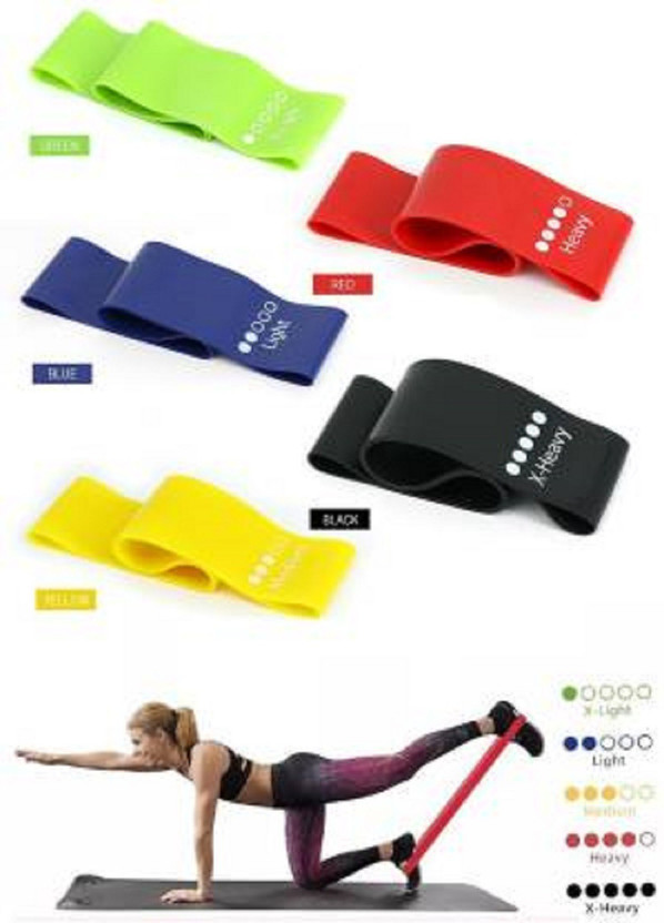 MODERNEHUB Bands for Physical Therapy, Stretching, Home Fitness, Yoga Resistance Band Resistance Tube(Multicolor)