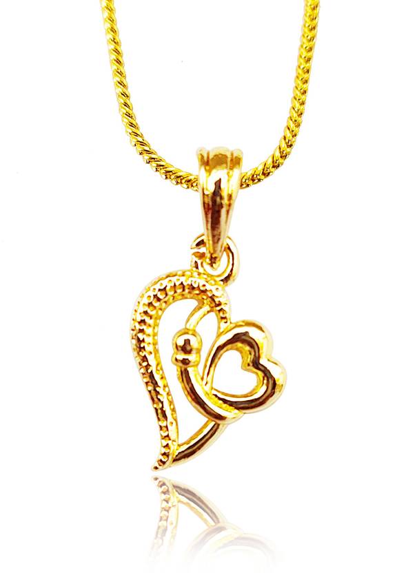 Duepio Beautiful New Design Heart Shape Love Pendant With Gold Plated Chain Gold Plated Brass Pendant Price In India Buy Duepio Beautiful New Design Heart Shape Love Pendant With Gold Plated Chain