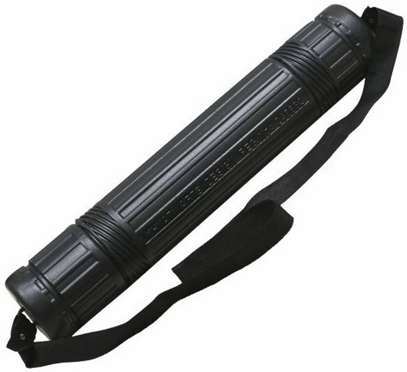 QUALIMATE Storage Tube Chart Holder Sheet Container Art Tube Storage Case Box with Strap Document Tubes(Black, 1 Tubes)