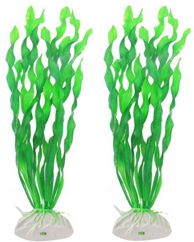 VAYINATO 12 Inch Spiral Valisnaria Plastic Aquarium Plants For Decoration Pack of 2 Bunch
