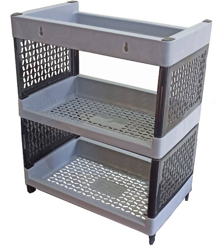 Multipurpose 3 Layer Kitchen Rack for Storing Fruits/Vegetables Kitchen