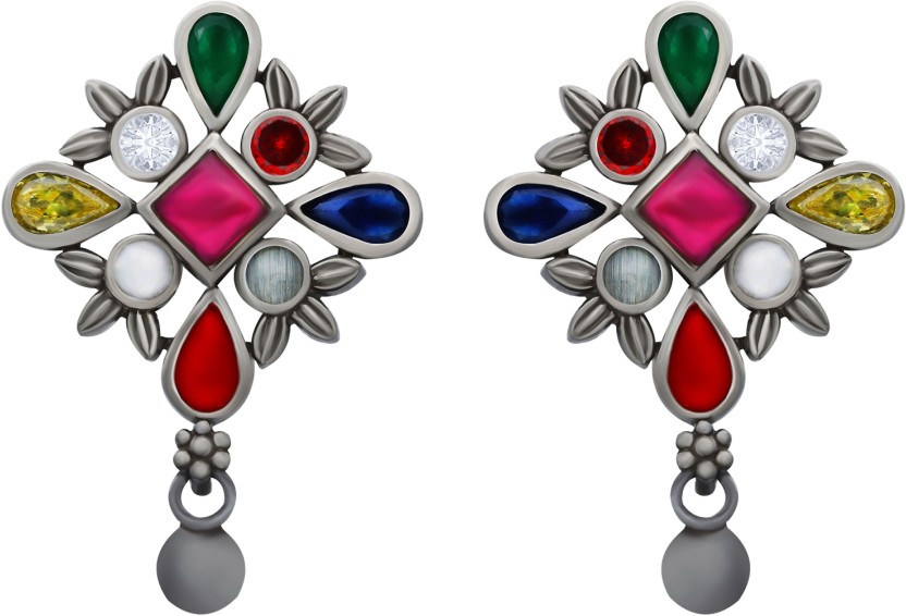 silver earrings bhima