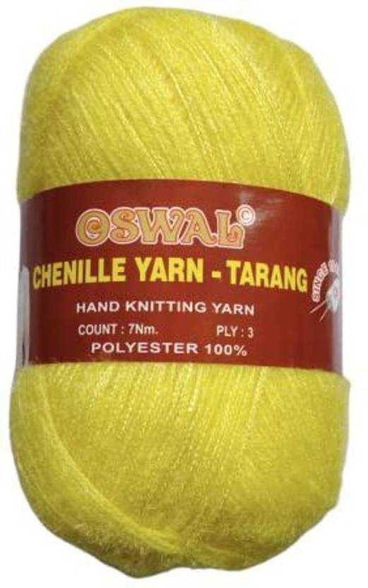 JEFFY Oswal Tarang Knitting Wool Yarn, Soft Chenille Yarn 500 gm