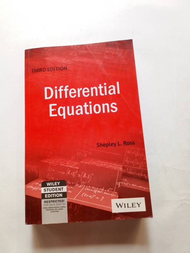 Differential Equations Third Edition By Shepley L. Ross Buy