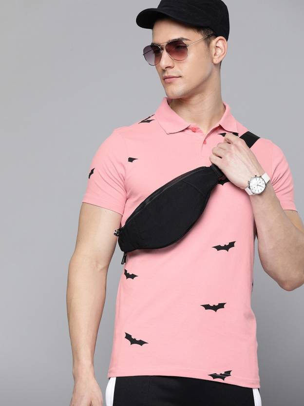 Kook N Keech Batman Printed Men Polo Neck Pink T-Shirt - Buy Kook N Keech  Batman Printed Men Polo Neck Pink T-Shirt Online at Best Prices in India |  