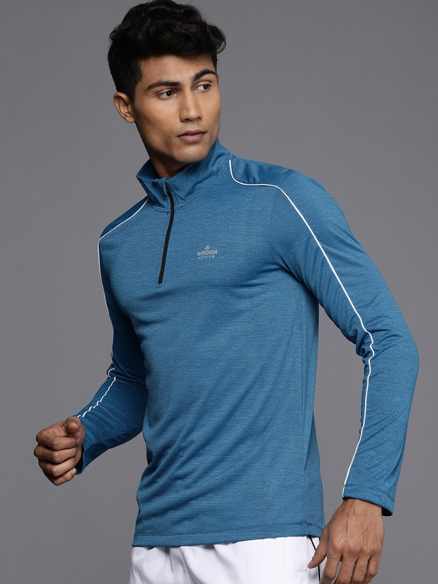 men's long sleeve high neck t shirt