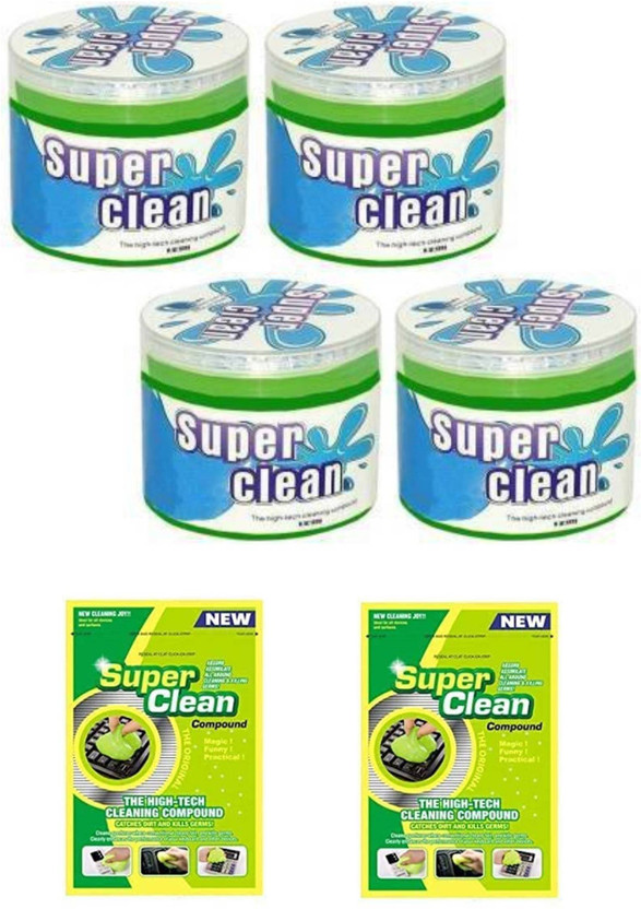 santram enterprise Super Cleaning Jelly for Car Keyboard Interior wipin Dust Remover Pack-4(2 Free) for Computers, Laptops, Mobiles(Interior Cleaning Gel)