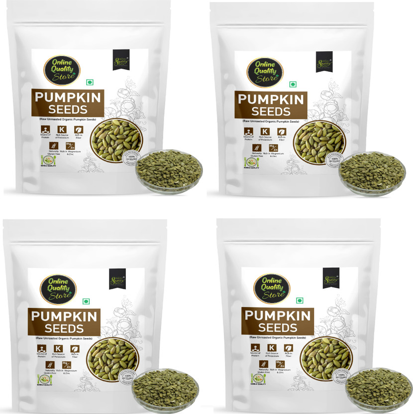 Online Quality Store Organic Pumpkin Seed-400g|Weight Loss management|Rich in Omega-3 fatty acids Pumpkin Seeds(4 x 100 g)