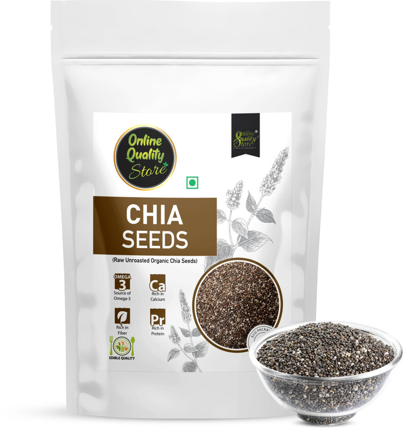 Online Quality Store Organic Chia Seeds -100gm | Omega 3 and rich in Fiber, Calcium & Protien Chia Seeds(100 g)