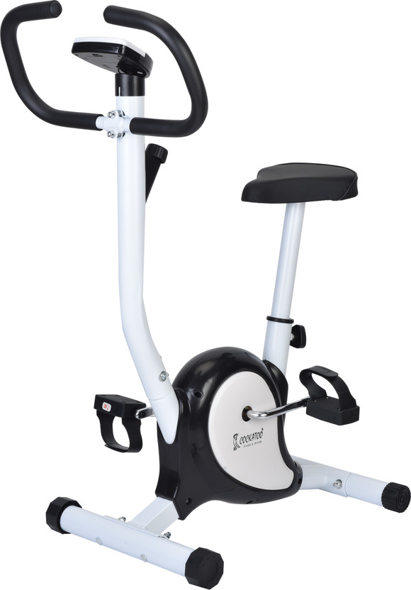 COCKATOO CB01 Belt Drive Mechanism With LCD Display Upright Stationary Exercise Bike(White)