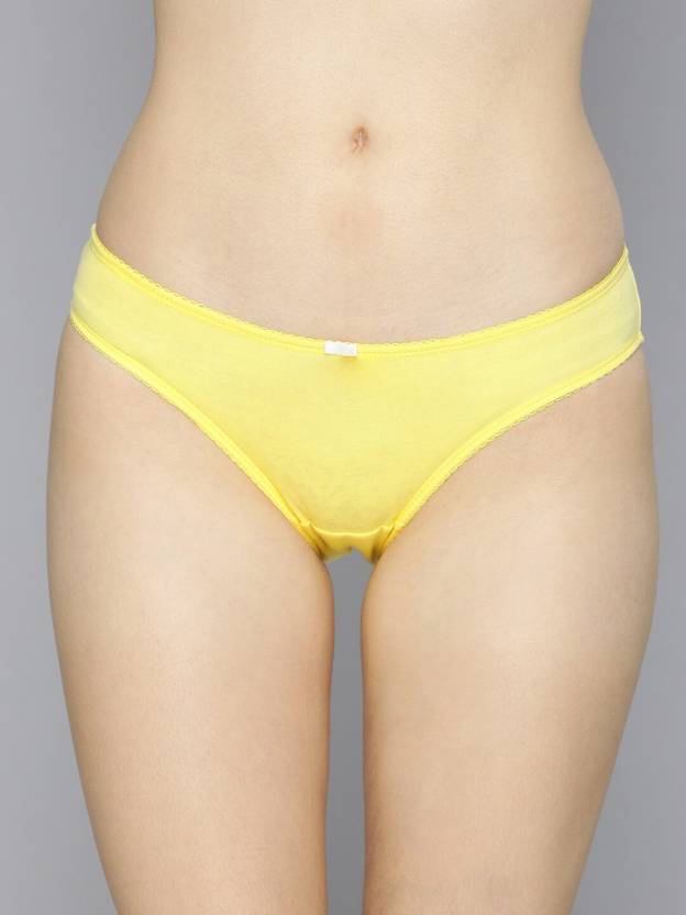 Mast & Harbour Pack of 3 Women Bikini Yellow Panty