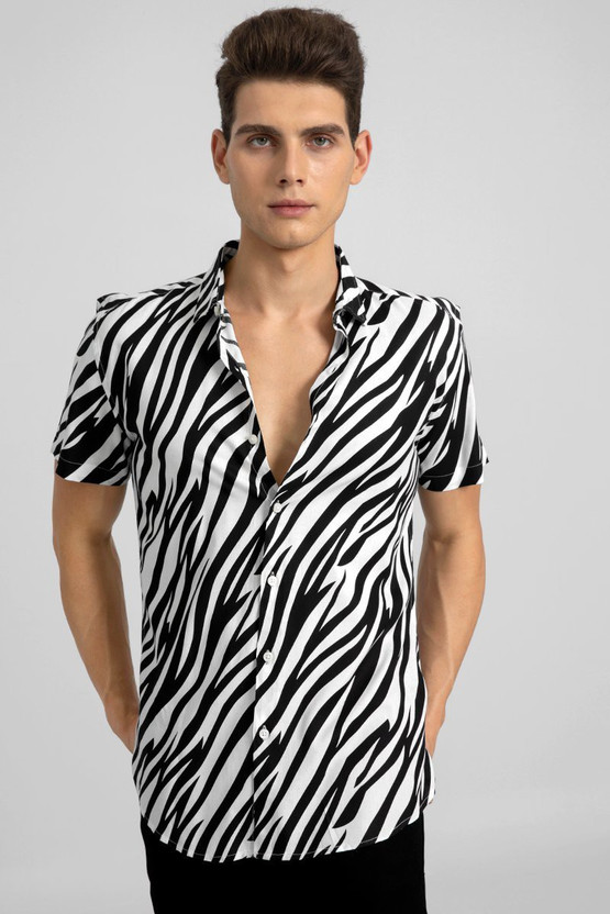 Male animal print shirt Clearance