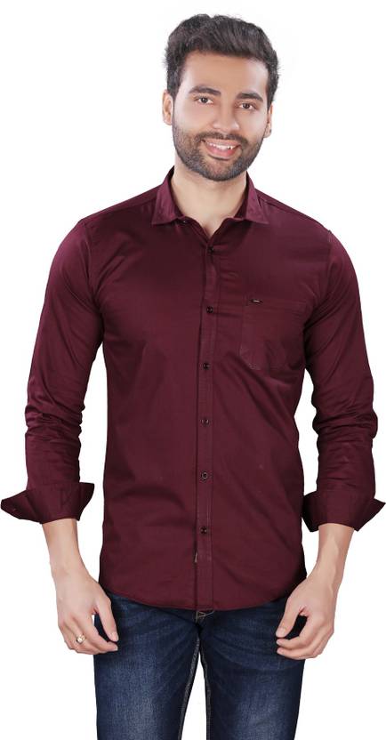 maroon color shirt for men