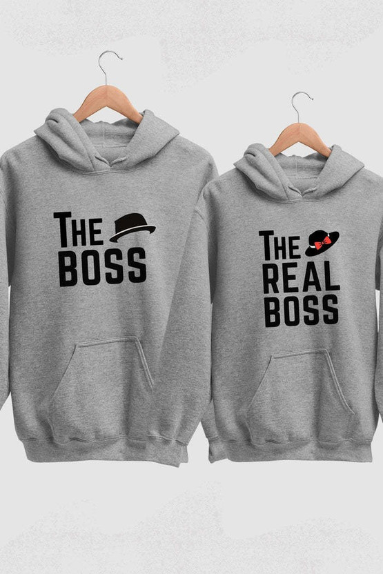 Full Sleeve Printed Couple Sweatshirt 