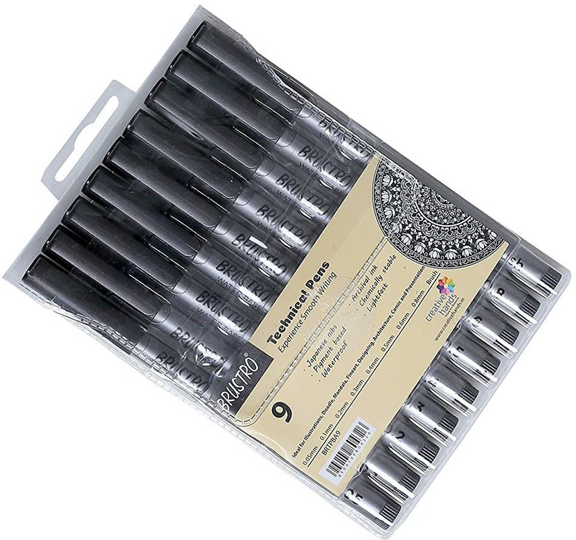 BRuSTRO Art Fineliner Pen(Ink Color - Black)