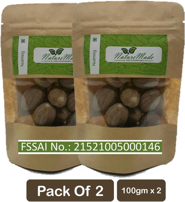 Nature Made Nutmeg, Jaiphal, Jaifal, Akha Garam Masala (pack of 2