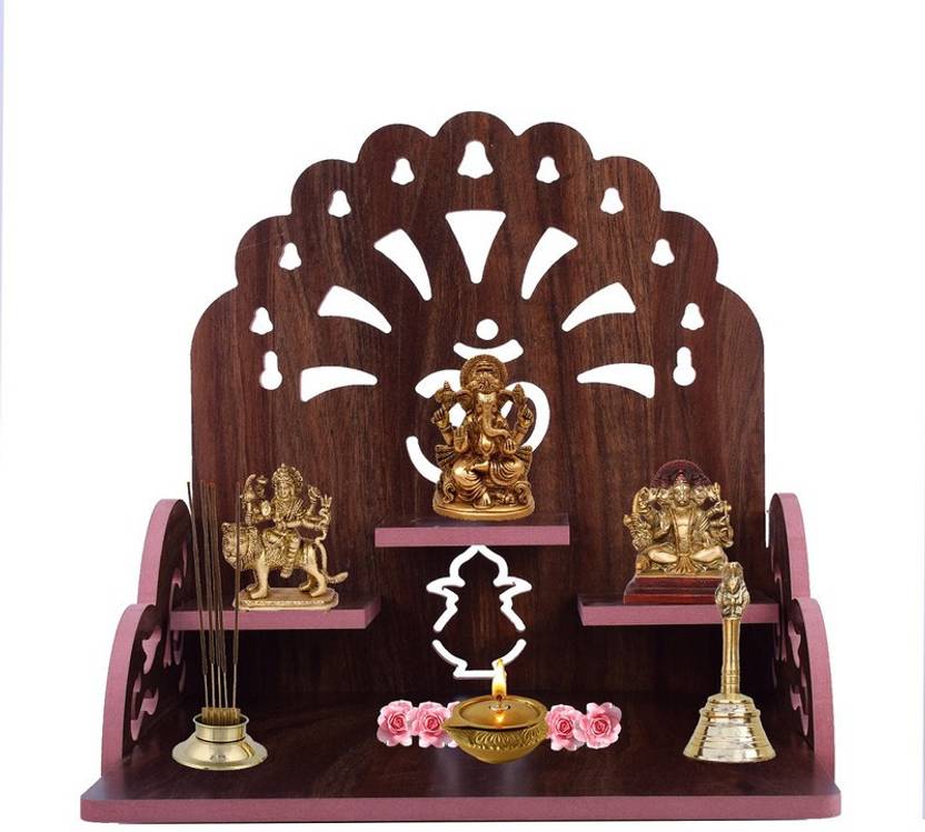 JEPRAH pooja mandir for office Solid Wood Home Temple Price in India