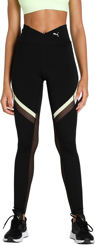 puma leggings black and gold