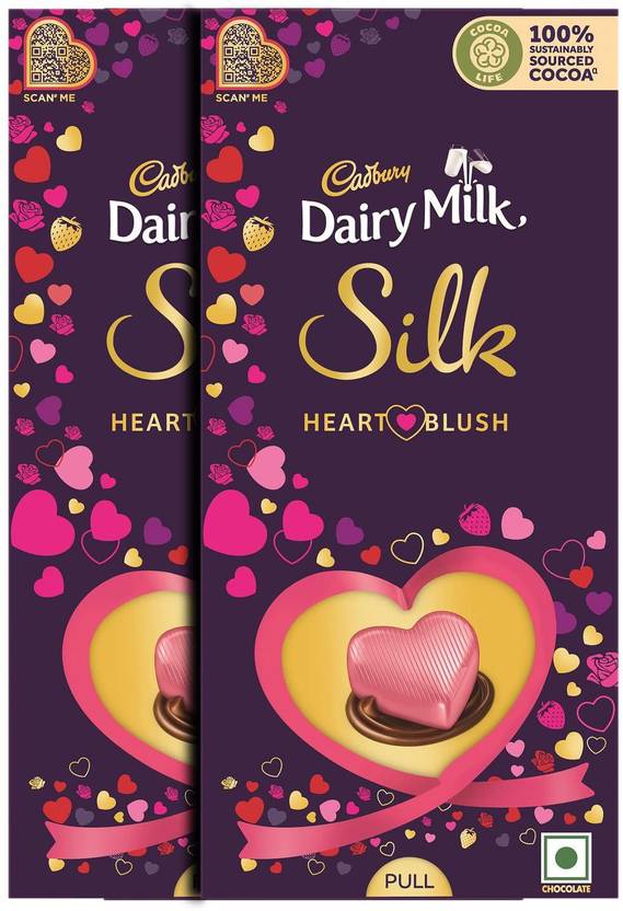 Cadbury Dairy Milk Silk Valentine's Heart Blush Bars Price in India