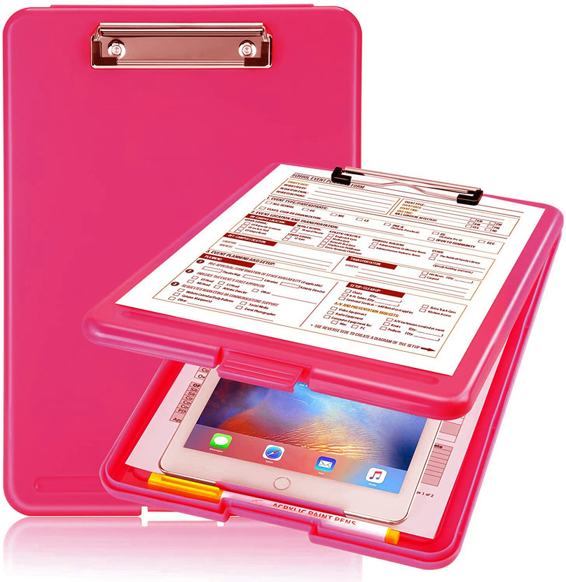 oddpod 83002-A4 Clip Pad with Storage and Document Storage(Set of 1, Pink)