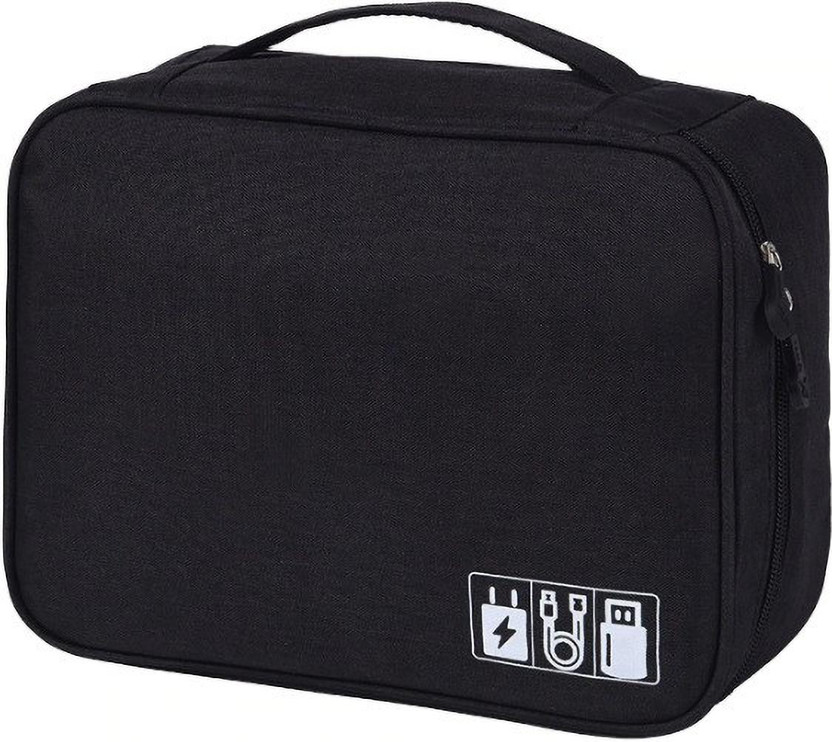 POTVALOR Unisex Profession Shaving Dopp Kit Cosmetic Organizer Beauty Vanity Make Up Pouch(Black)
