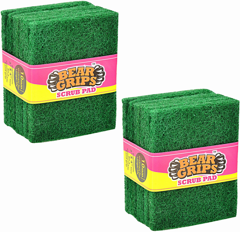 Bear Bear Grips Scrub pad for dish Cleaning in Kitchen Scratch proof Scrubber Scrub Pad(Regular, Pack of 14) - Flipkart Deal