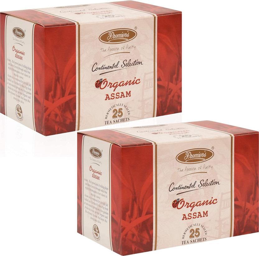Premiers Assam Tea, Premium Black Tea, Pure and Authentic Single Origin Tea Black Tea Bags Box(2 x 50 g)