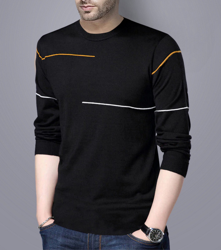Black t shirt mens flipkart clearance