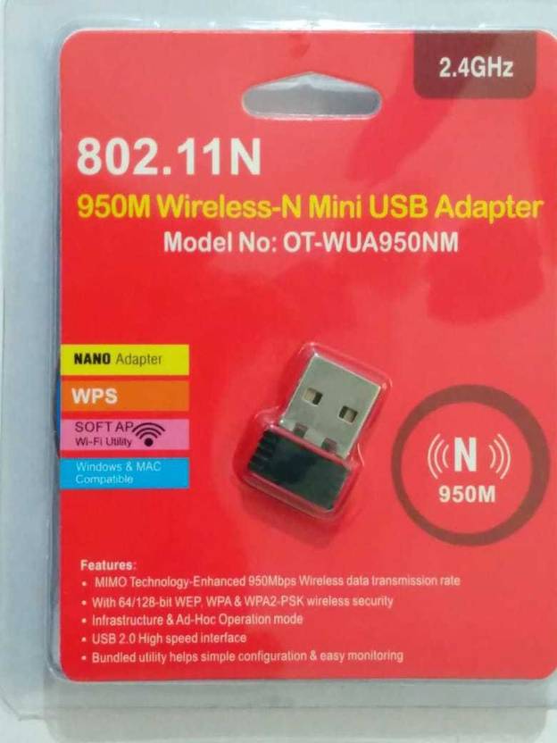 TECHSOFT 950M Wireless N Mini USB Adapter USB Adapter TECHSOFT
