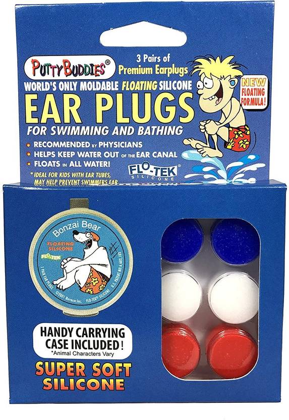 Putty Buddies Floating Formula Soft Silicone Ear Plugs for Swimming