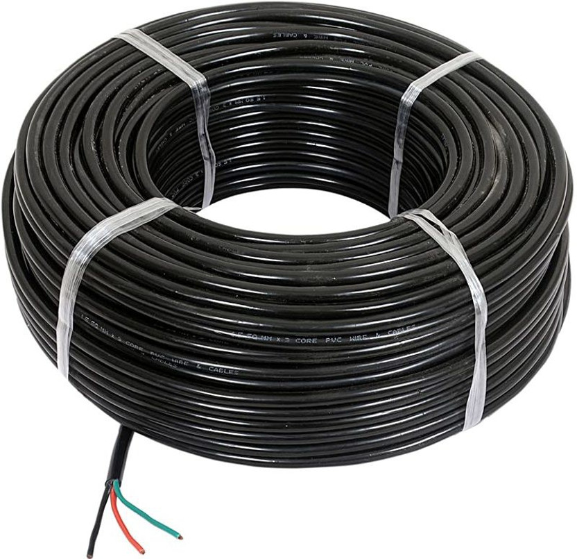 GVD GVD FR PVC 3core 0.5mm 3 sq/mm Black 10 m Wire(Black) - Flipkart Deal